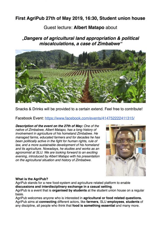 First AgriPub 2019 – Study Agroecology in Sverige